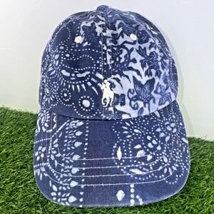 Polo Ralph Lauren Classic Moroccan Tile Bandanna-Print Cap One Size 90's